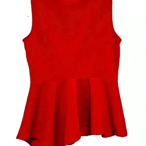 Worthington Red Peplum Top - Picture 2 of 3
